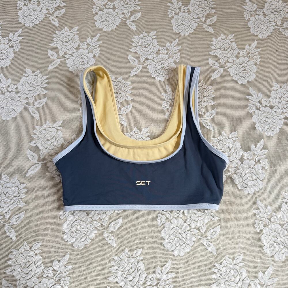 SET Active Airluxe Layer Scoop Bra Himalaya Size Small